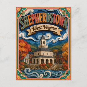 Carte Postale PopCut États Shepherdstown Virginie-Occidentale Ar