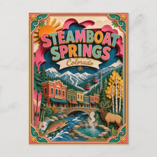 Carte Postale PopCut États Steamboat Springs Colorado Art Papier