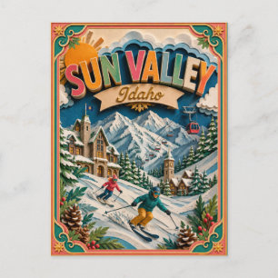 Carte Postale PopCut États Sun Valley Idaho Art Papier 