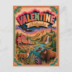 Carte Postale PopCut États Valentine Nebraska Art en Papier