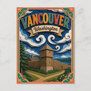 Carte Postale PopCut États Vancouver Washington Art Papier