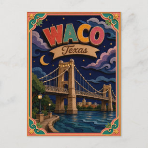 Carte Postale PopCut États Waco Texas Art Papier