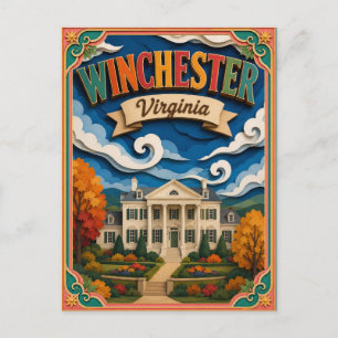 Carte Postale PopCut États Winchester Virginie Art en Papier