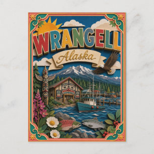Carte Postale PopCut États Wrangell Alaska Art Papier