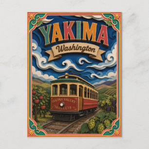 Carte Postale PopCut États Yakima Washington Art Papier