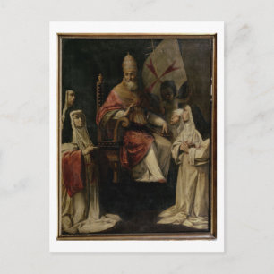 Carte Postale Pope Clement VIII blessing Carmelite Nuns