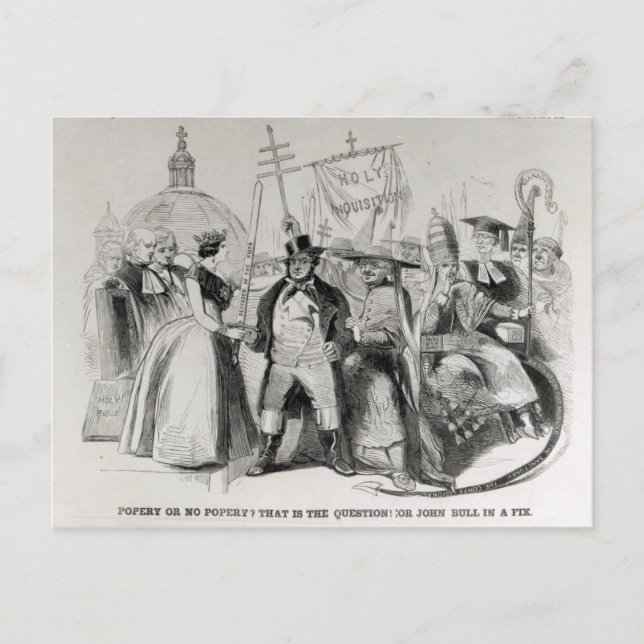 Carte Postale Popery ou No Popery ? 1850 (Devant)