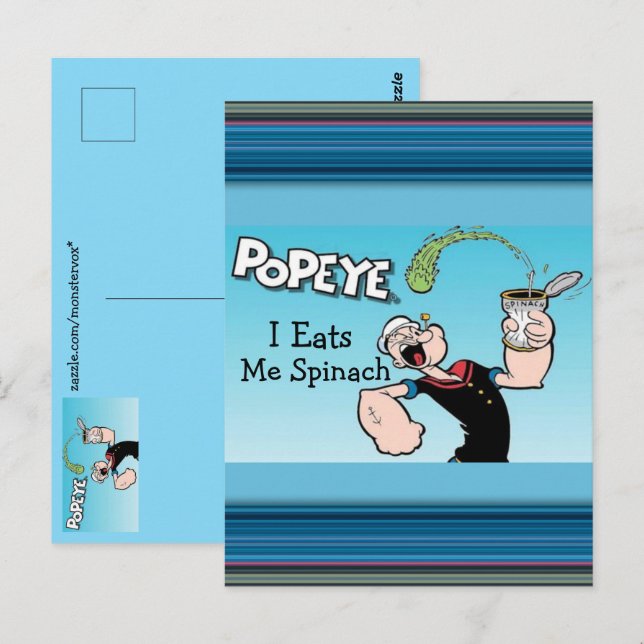 Carte postale Popeye (Devant / Derrière)