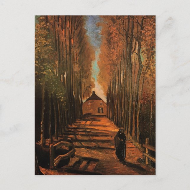 Carte Postale Poplars d'Autumn Van Gogh Fine Art (Devant)