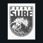 Carte Postale Popoyo Surf Club Nicaragua Emblem<br><div class="desc">Design Popoyo Surf Club avec illustration d'ondes océaniques dans un style badge.</div>