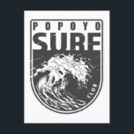 Carte Postale Popoyo Surf Club Nicaragua Emblem<br><div class="desc">Design Popoyo Surf Club avec illustration d'ondes océaniques dans un style badge.</div>