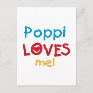 Carte Postale Poppi aime mes t-shirts et cadeaux