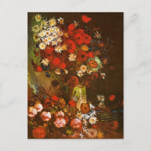 Carte Postale Poppies Cornflowers Peonies Chrysanthemum Van Gogh