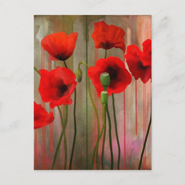 Carte Postale Poppies d'aquarelle (Devant)