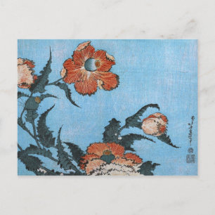 Carte Postale Poppies, Hokusai Art Japonais