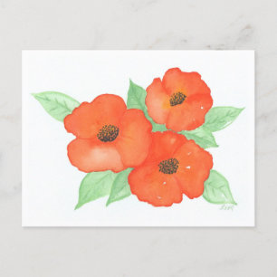 Carte Postale Poppies orange