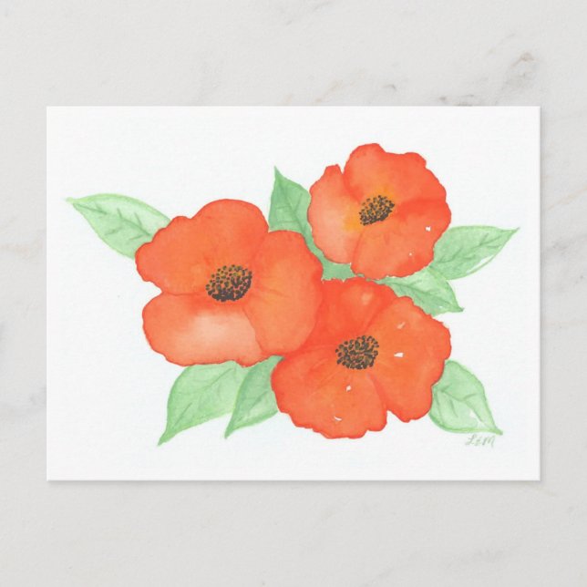 Carte Postale Poppies orange (Devant)