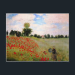Carte Postale Poppies rouges par Monet - Poppy Field Parasol Fem<br><div class="desc">Peinture de paysage impressionniste par Claude Monet - Chefs-d'oeuvre classiques - Claude Monet Impressionniste série de peinture - Champ de pavot</div>