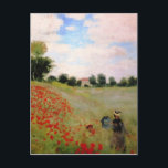 Carte Postale Poppies rouges par Monet - Poppy Field Parasol Fem<br><div class="desc">Peinture de paysage impressionniste par Claude Monet - Chefs-d'oeuvre classiques - Claude Monet Impressionniste série de peinture - Champ de pavot</div>