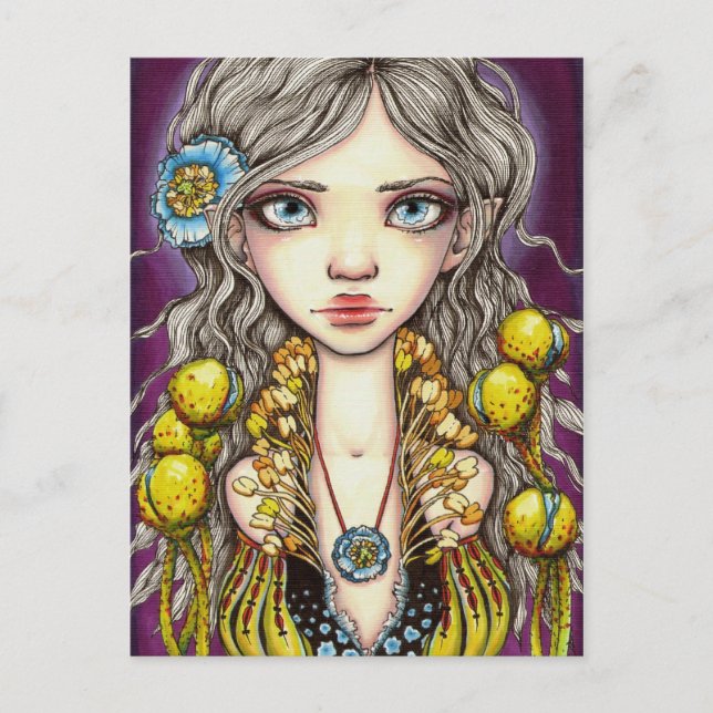 Carte Postale Poppy bleu (Devant)