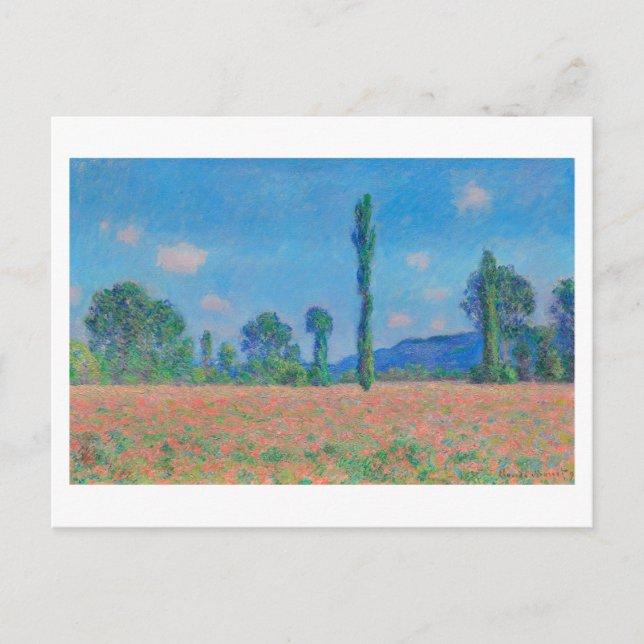 CARTE POSTALE "POPPY FIELD, GIVERNY" 1890-91 CLAUDE MONET (Devant)