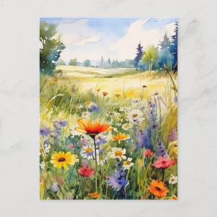 Carte postale Poppy Field Landscape