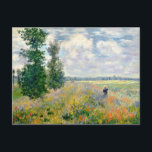 Carte Postale Poppy Fields near Argenteuil by Claude Monet<br><div class="desc">Champs de pavot près d'Argenteuil par Claude Monet,  1875,  huile sur toile</div>