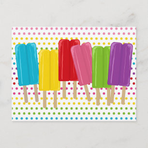Carte Postale Popsicles et Pois