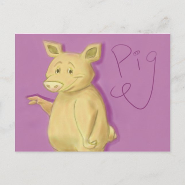 Carte postale populaire pour porc (Devant)
