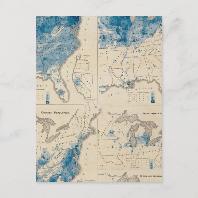 Carte Postale Population États-Unis recensement 2 (Devant)