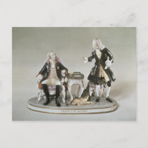 Carte Postale Porcelaine figure de Frédéric II de Prusse