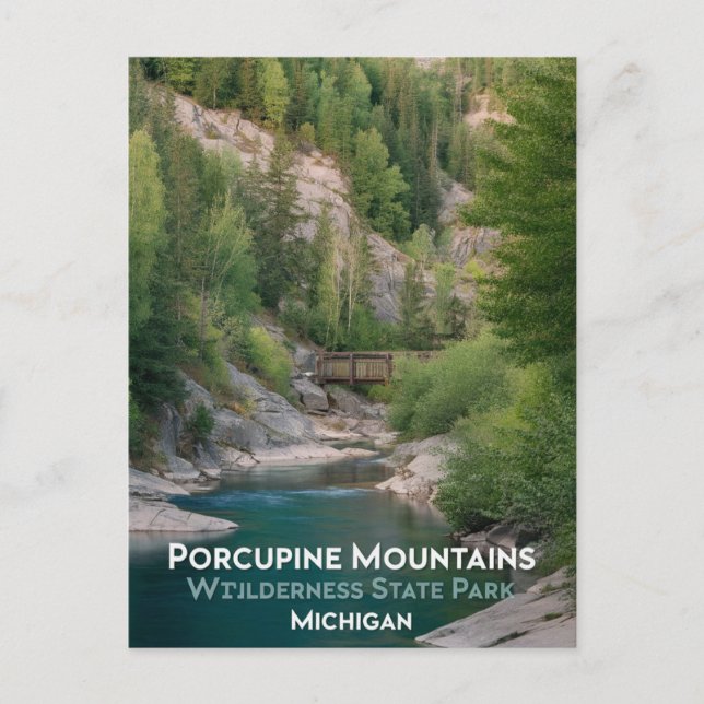 Carte Postale Porcupine Mountains State Park Michigan Travel (Devant)