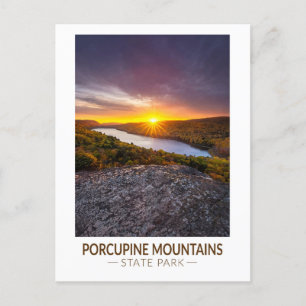 Carte Postale Porcupine Mountains State Park Michigan Watercolor