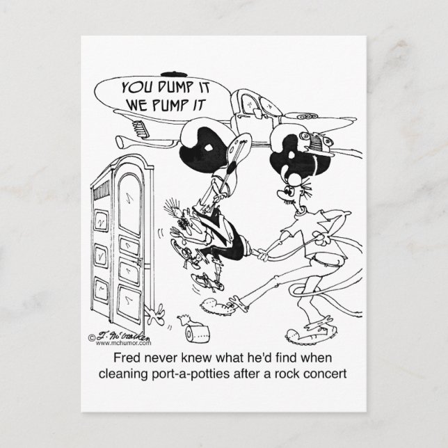 Carte Postale Port-à-Potty Après Un Concert De Rock (Devant)