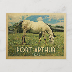 Carte Postale Port Arthur Texas Horse Farm - Vintage voyage