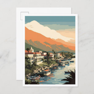 Carte Postale Port au Prince Haïti Lieu de voyage illustration