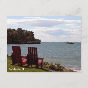 Carte Postale Port Austin Michigan Lake Huron Saginaw Bay Beach