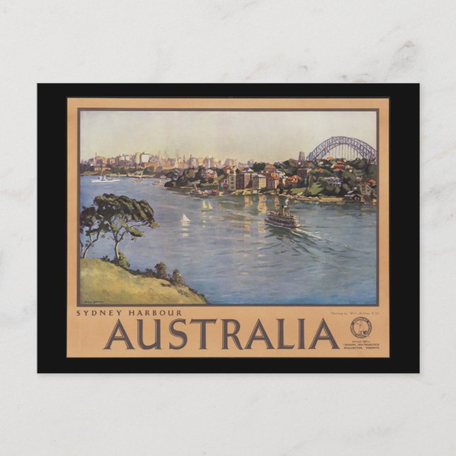 Carte Postale Port Australie Sydney (Devant)