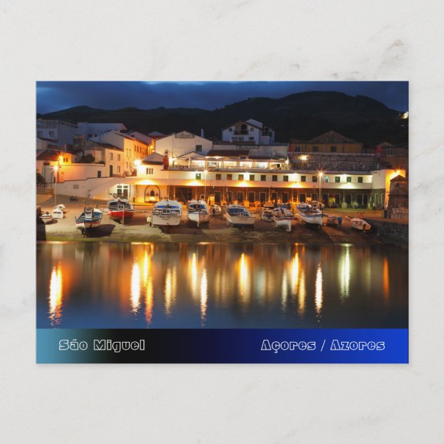 Carte Postale Port aux Açores (Devant)
