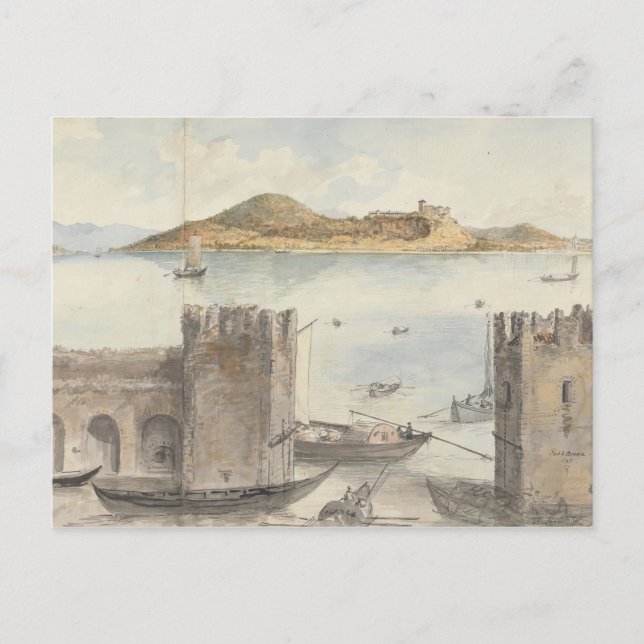 Carte Postale Port d'Arona (1795) Charles Gore (Devant)