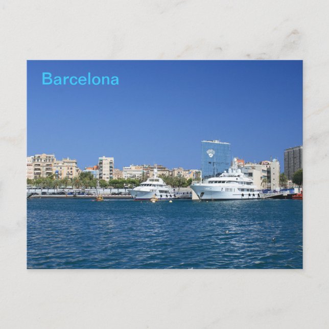 Carte Postale Port de Barcelone (Devant)