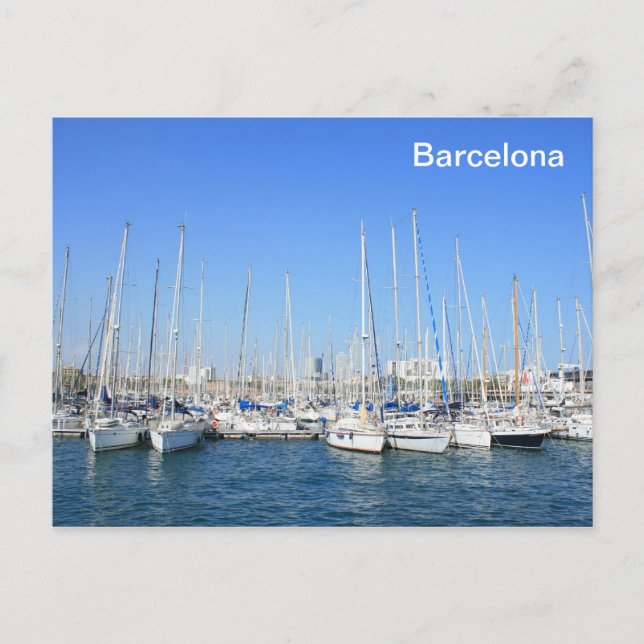 Carte Postale Port de Barcelone (Devant)
