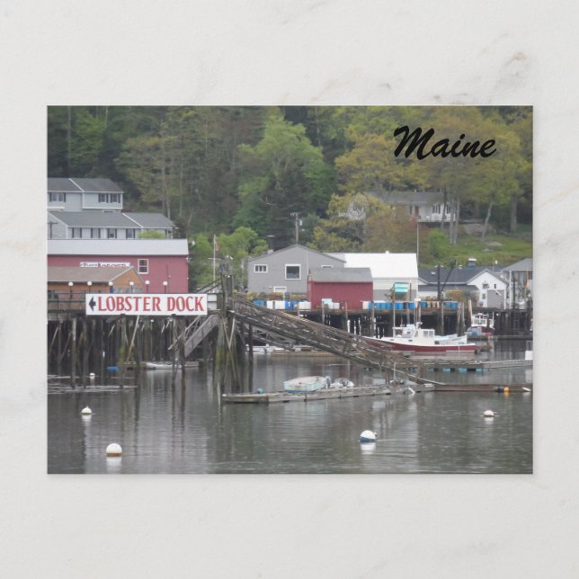 Carte Postale Port de Boothbay, Maine (Devant)