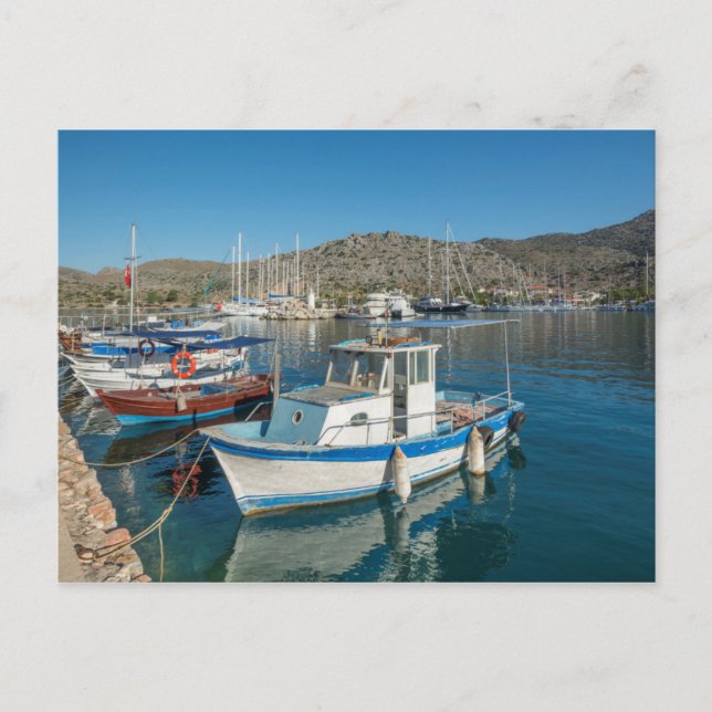 Carte Postale Port De Bozburun Près De Marmaris, Turquie (Devant)
