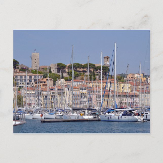 Carte Postale Port de Cannes en France (Devant)