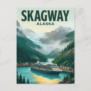 Carte Postale Port de croisière de Skagway en Alaska