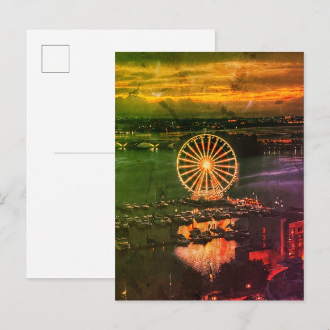 Carte Postale Port de Ferris Wheel Maryland (Devant / Derrière)