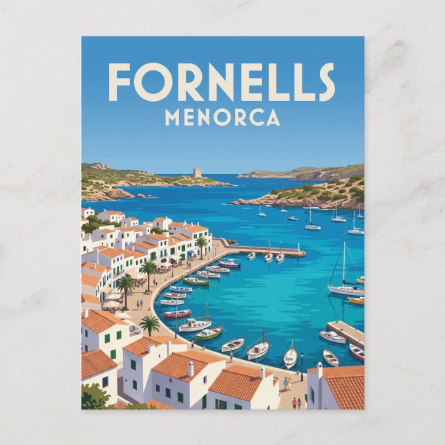 Carte Postale Port de Fornells Espagne (Devant)