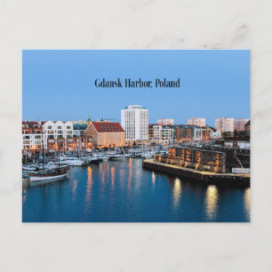 Carte Postale Port de Gdansk, Pologne