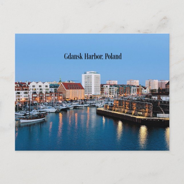 Carte Postale Port de Gdansk, Pologne (Devant)